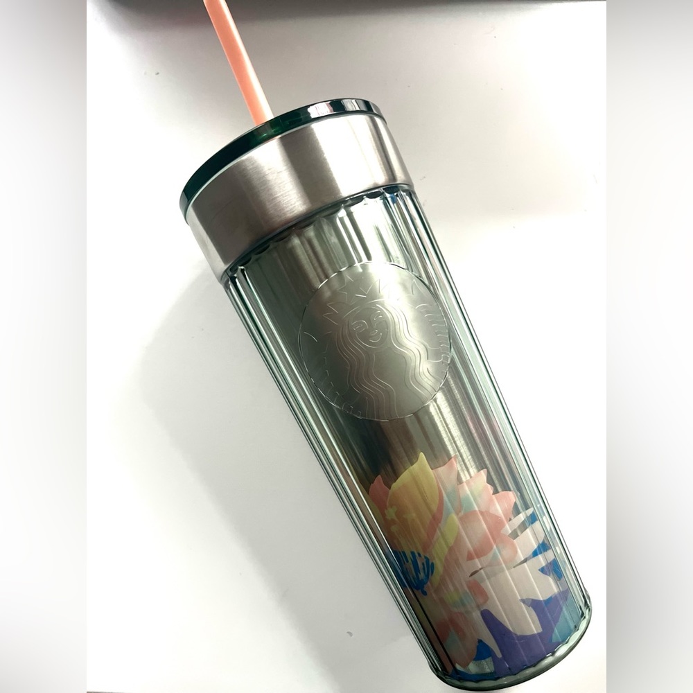 Starbucks floral Layered Grandiose Garden Pastel Stainless Steel 16 oz.